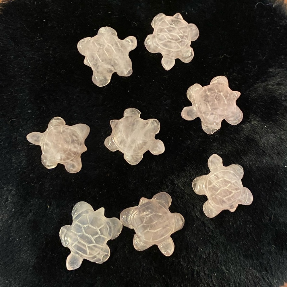 Rose Quartz turtle beads